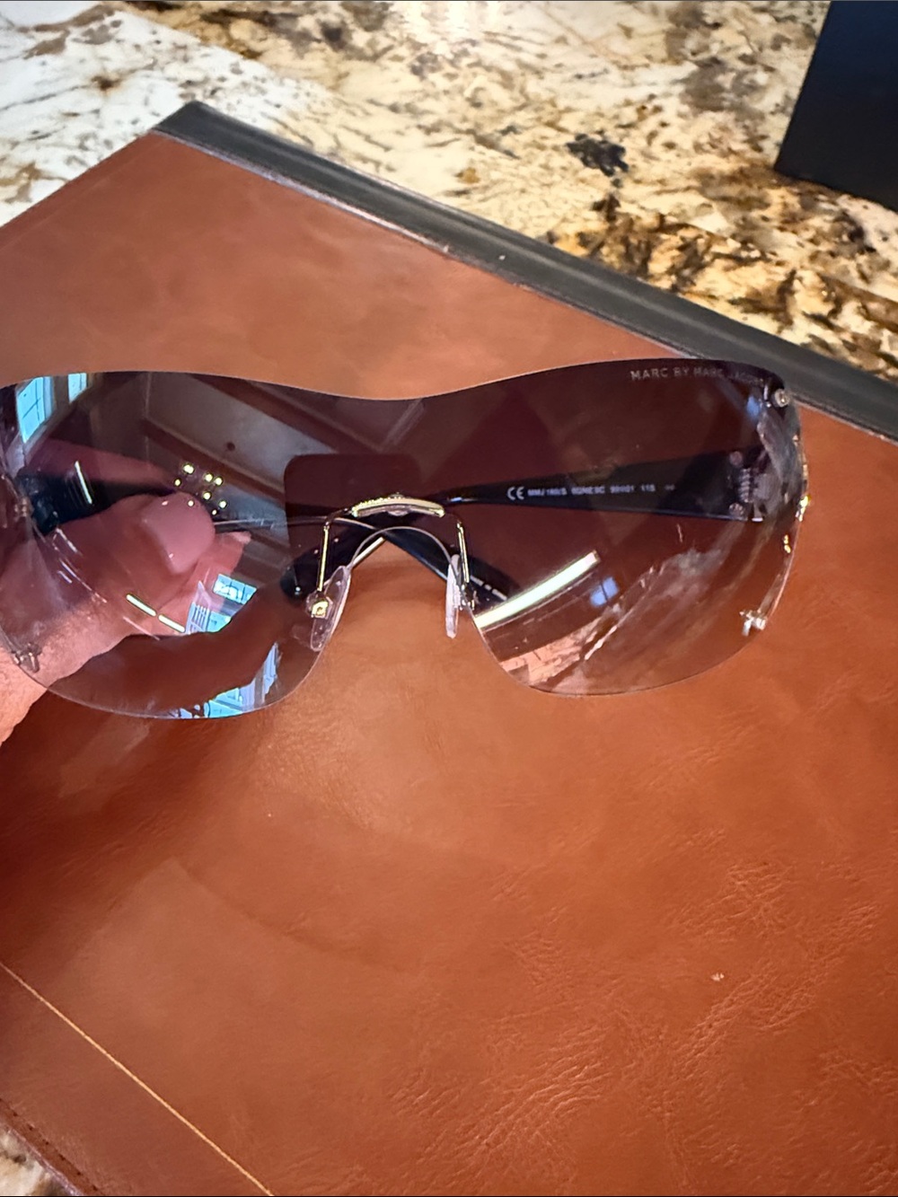 Marc by Marc Jacobs Rimless Sunglasses - Purple/Brown Gradient